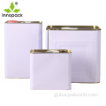 Large Metal Bucket With Handle 2L gold engine oil square tin can components Supplier